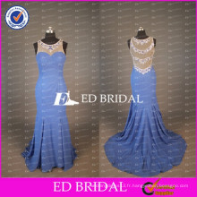 ED Bridal Charming Real Sample Bracelet Sheer Back See Through Back Mermaid Robe de soirée 2017